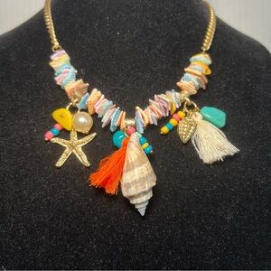 New With Tags Periwinkle Shell & Charms Necklace